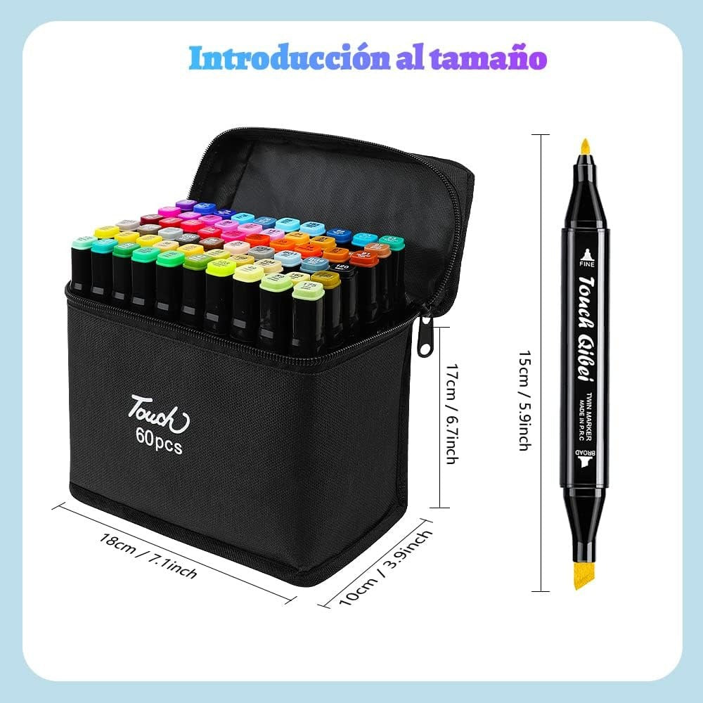 Marcadores Touch - 60 colores!