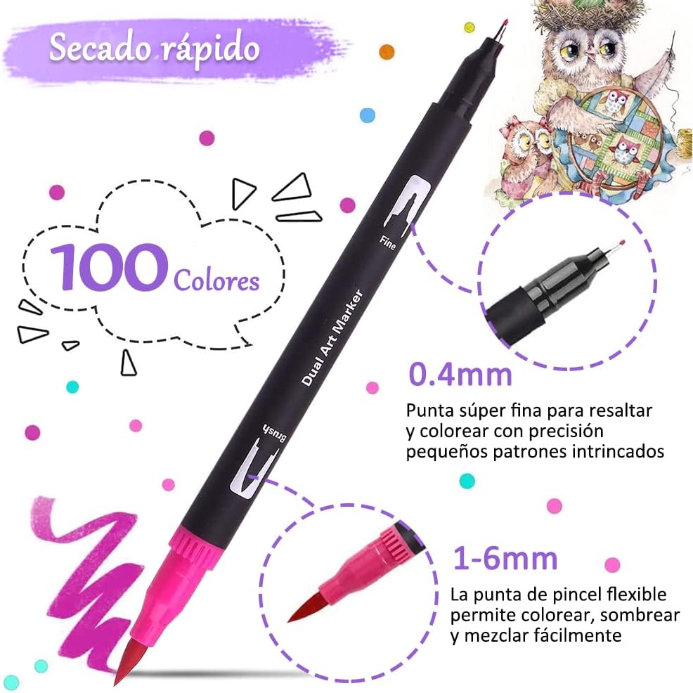 Dual Art Marker - 100 colores!