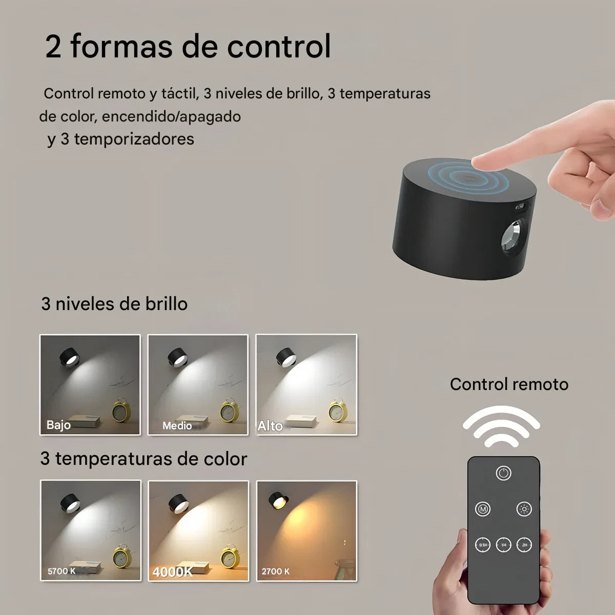 Lámpara LED Recargable - Con Control