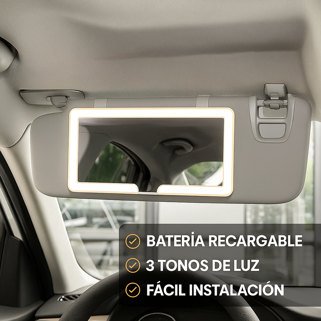 Espejo Para carro Luz Led